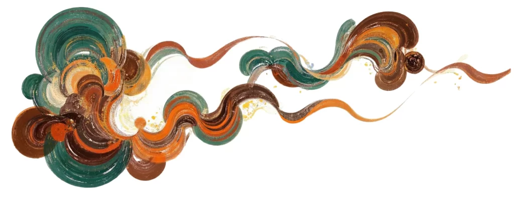Colorful Organic Flowing Dunhuang Cloud Pattern