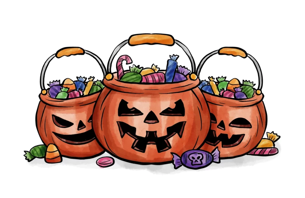 Colorful Wrapped Halloween Candy
