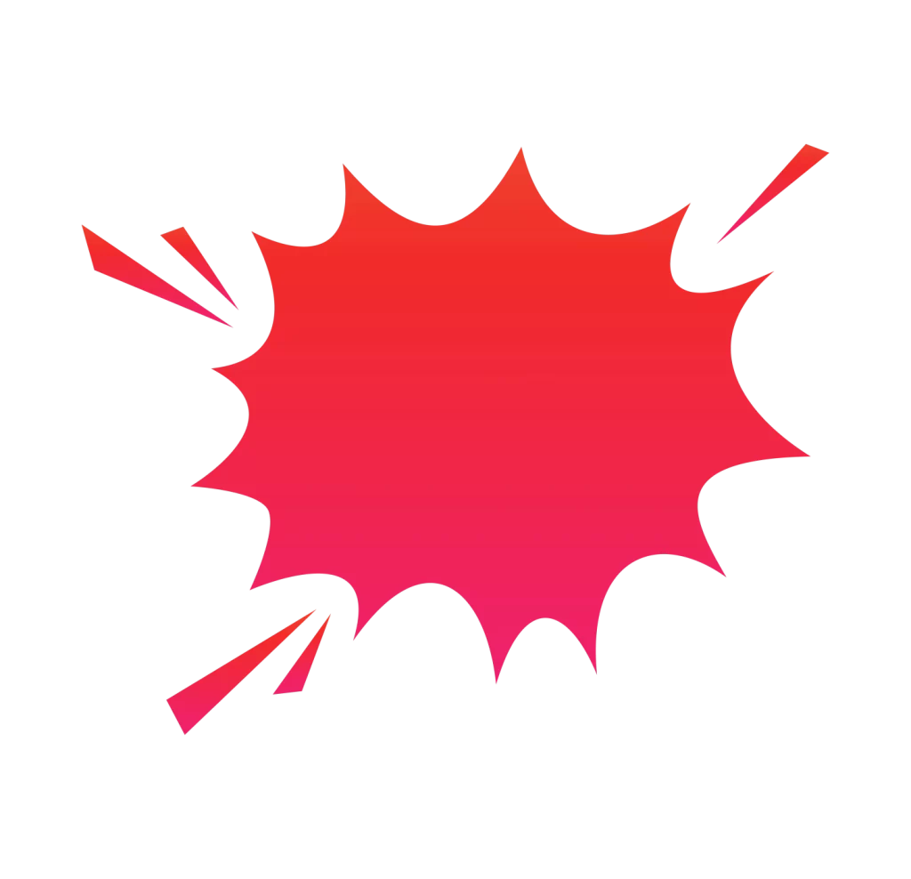Comic Speech Bubble Red Black Outline
