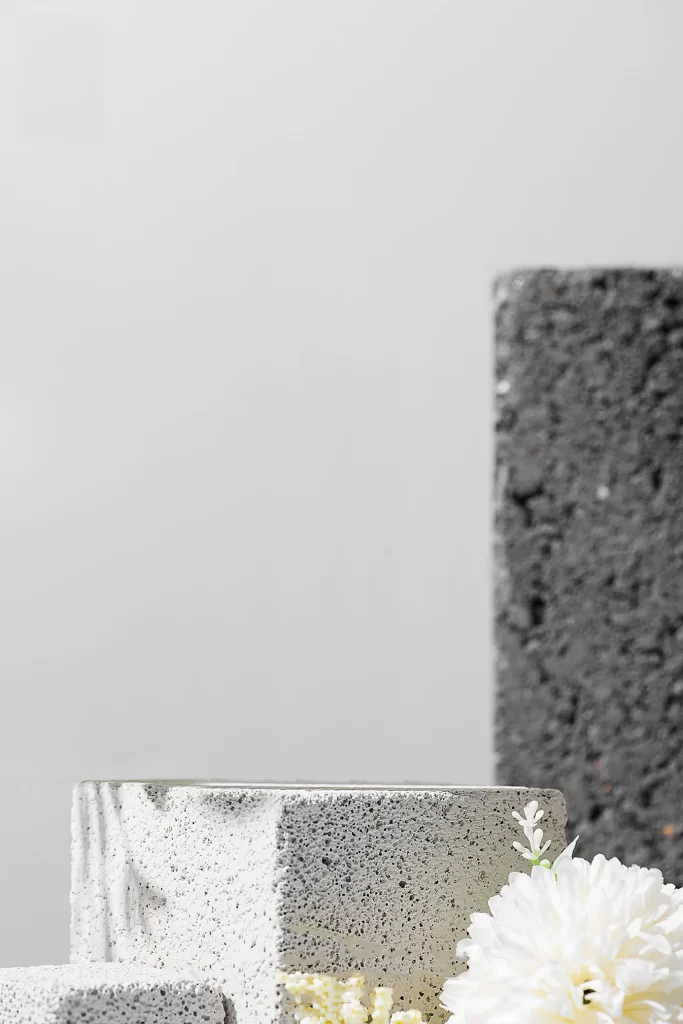 Concrete Textures White Flower