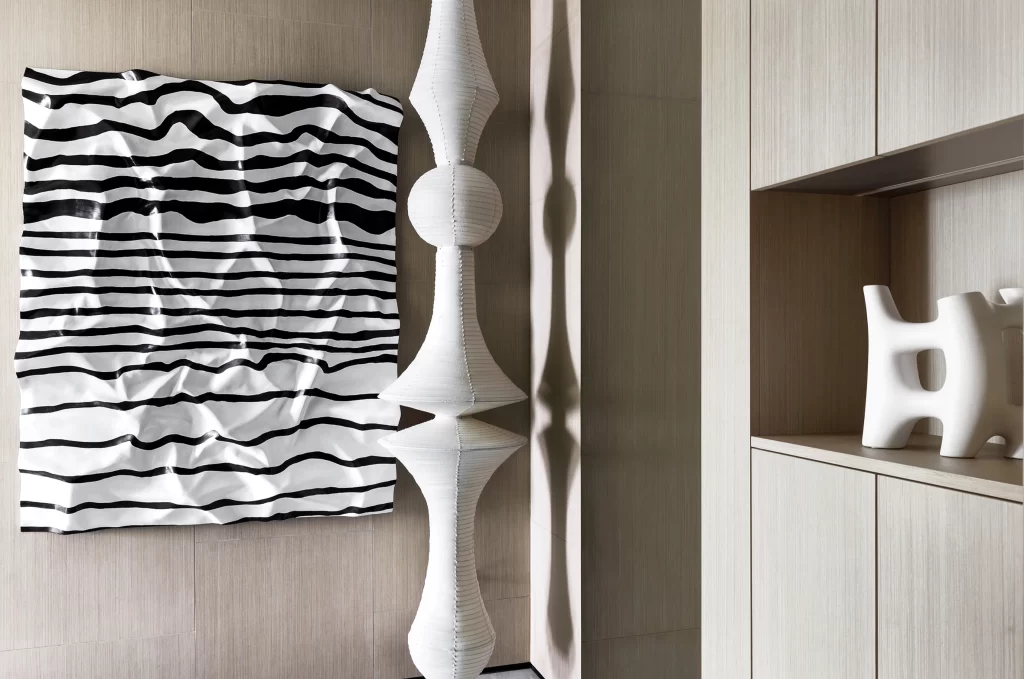Contemporary Artistic Neutral Black White Sculpture