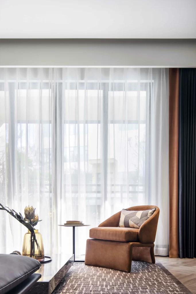 Contemporary Comfortable Living Space Neutral Tones Soft Textures Natural Light