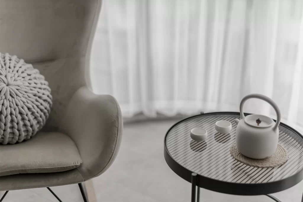 Contemporary Cozy Lounge Neutral Tones Soft Textures Simple Elegance