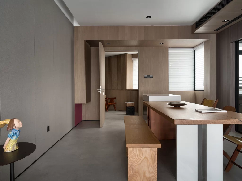 Contemporary Dining Space Neutral Tones Light Wood Minimalist