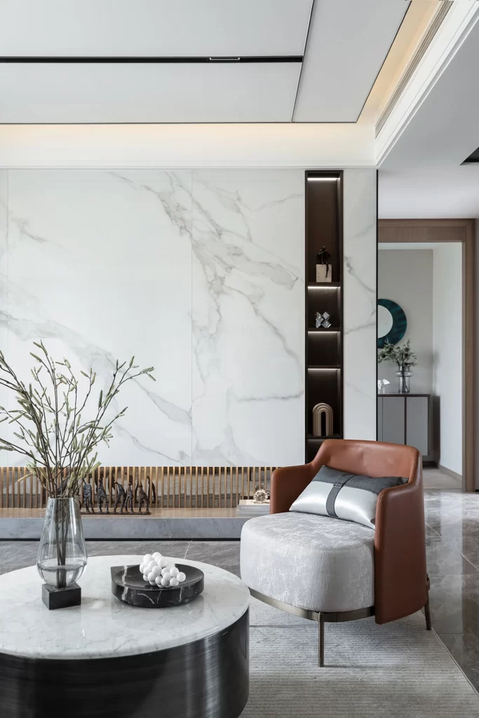 Contemporary Elegance Neutral Marble Accents Modern Furniture