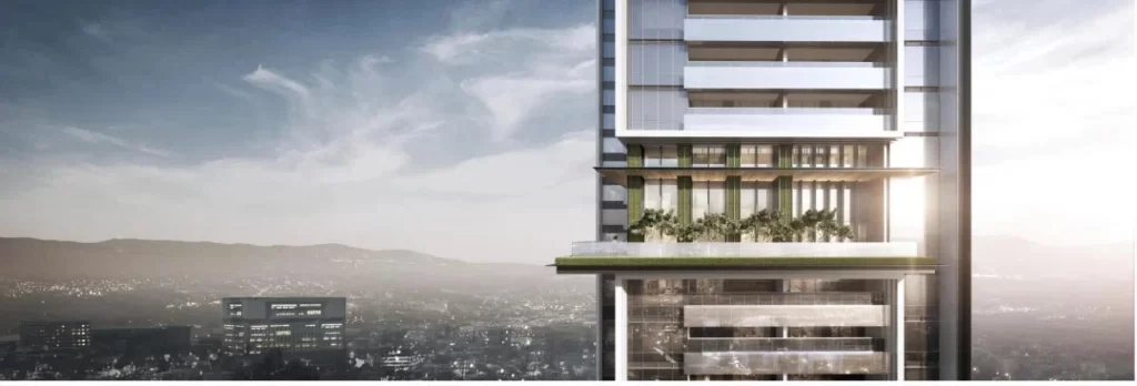 Contemporary Highrise Balcony Glass Greenery Neutral Tones