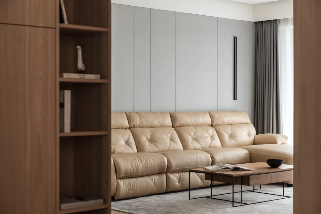 Contemporary Living Room Neutral Beige Light Wood Minimalist
