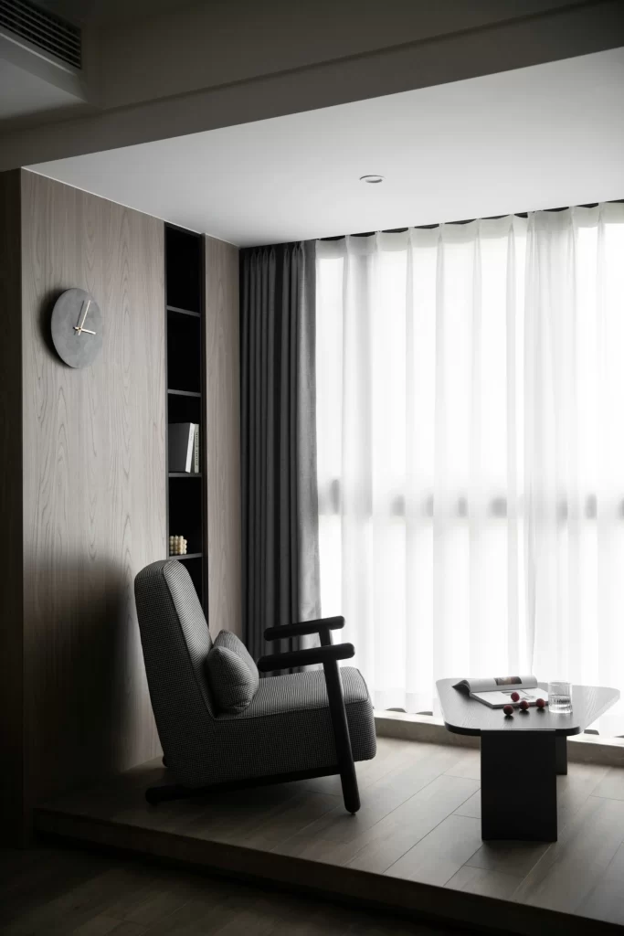 Contemporary Lounge Neutral Tones Minimalist Wooden Accents