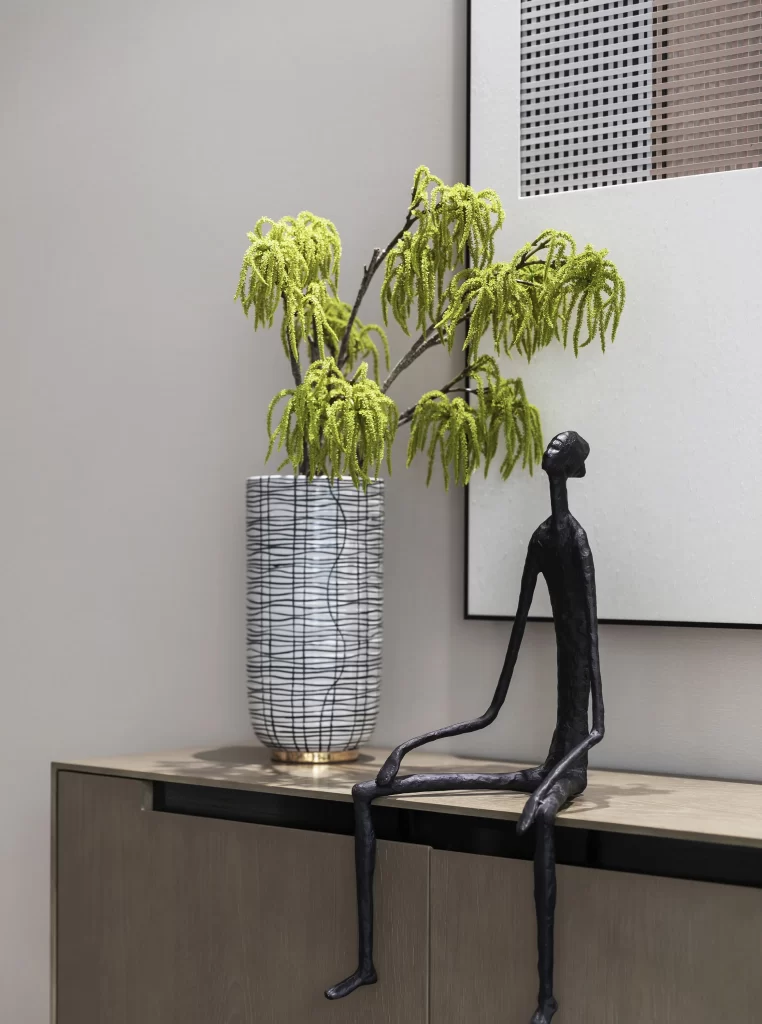 Contemporary Minimalist Neutral White Green Black