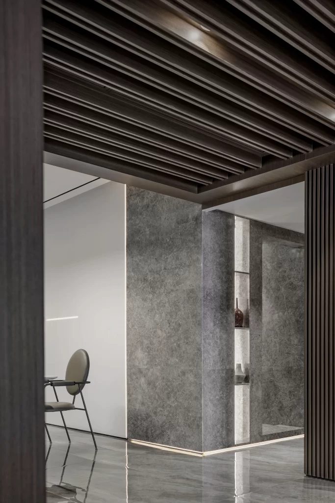 Contemporary Minimalist Office Neutral Gray Sleek Lines