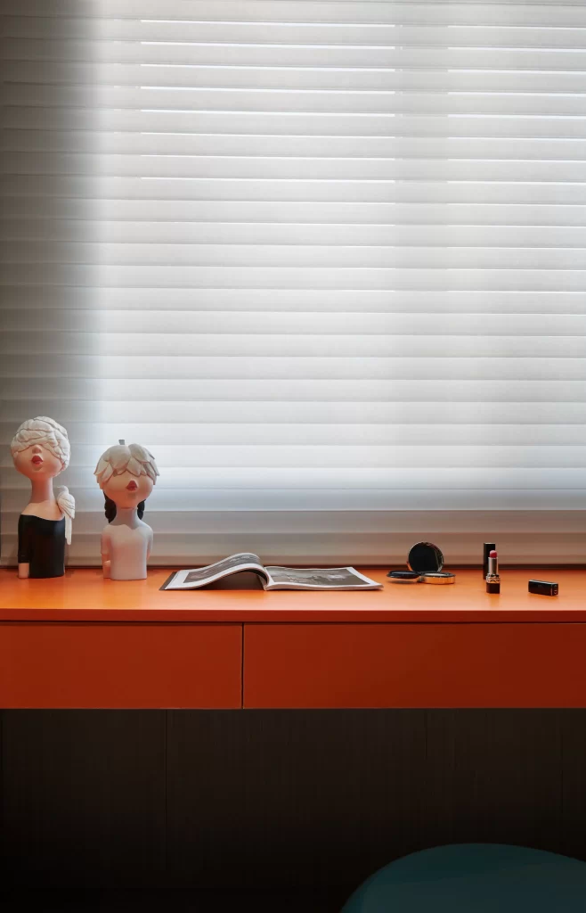 Contemporary Minimalist Office Orange White Neutral