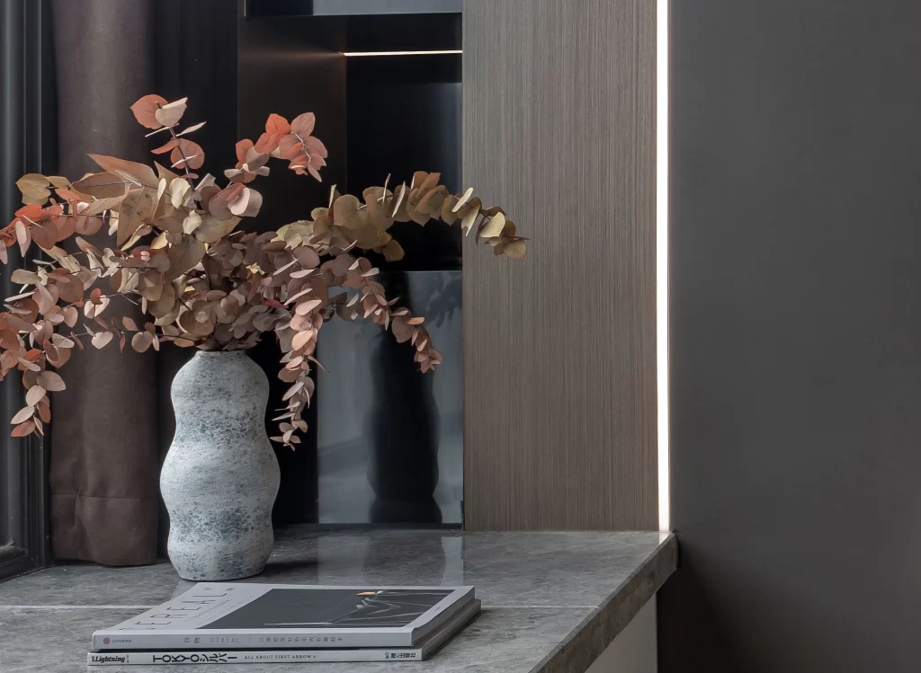 Contemporary Neutral Grey Minimalist Vase Textured