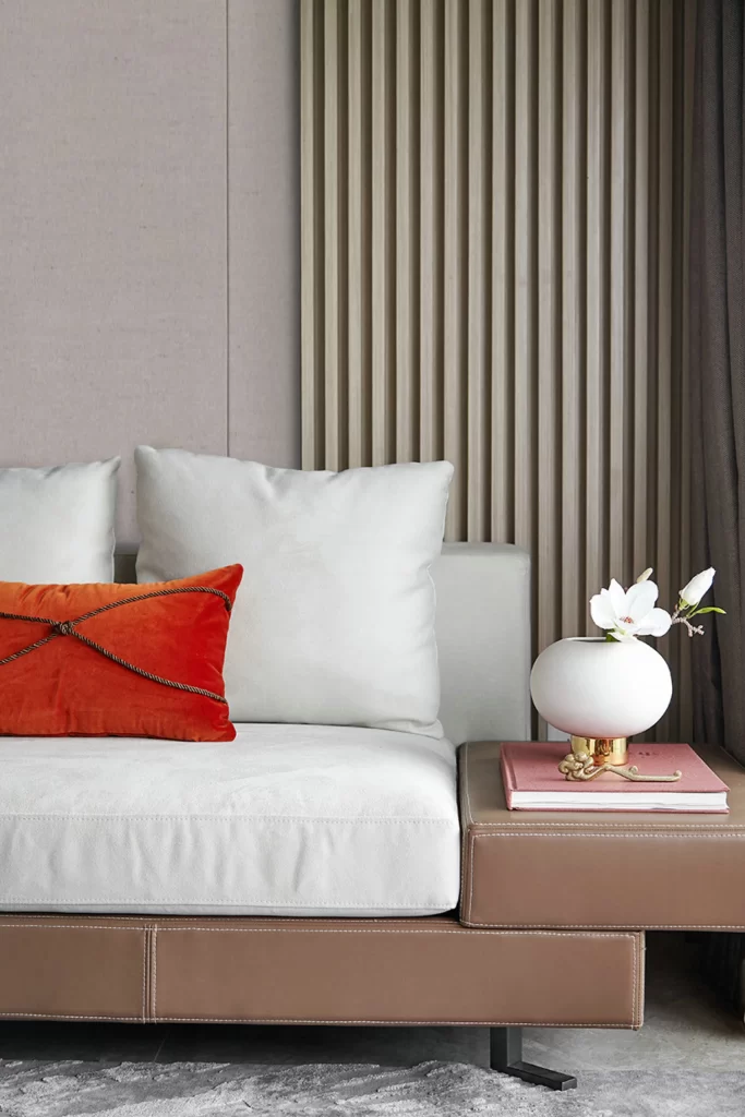 Contemporary Neutral Living Room White Beige Soft Textures