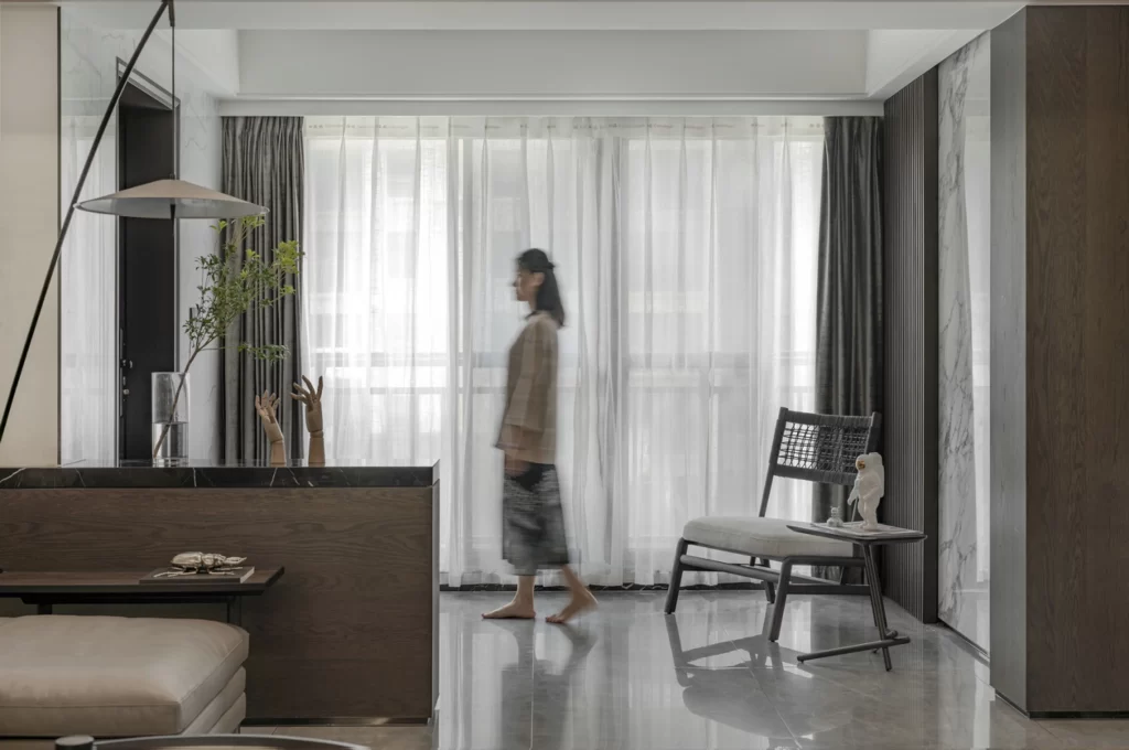 Contemporary Neutral Living Space Soft Textures Natural Light