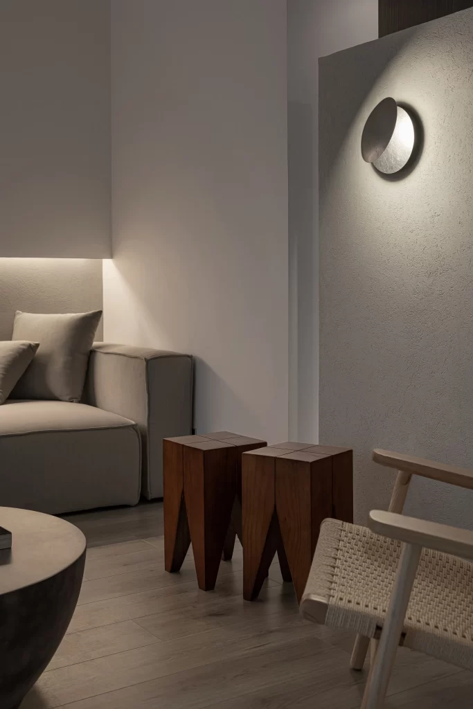 Contemporary Neutral Soft Lighting Wooden Accents