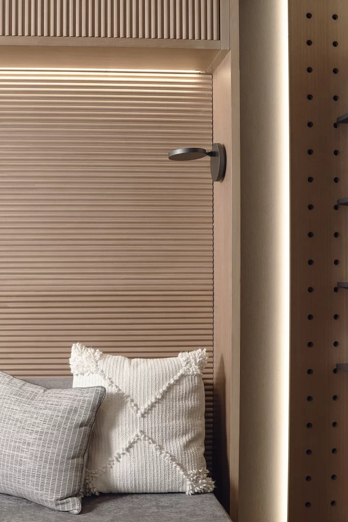 Contemporary Neutral Textured Lighting Wood