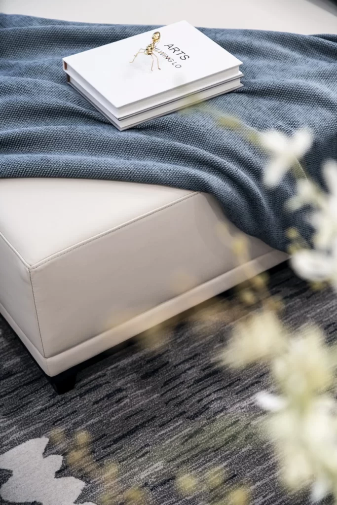 Contemporary Neutral White Blue Soft Textures