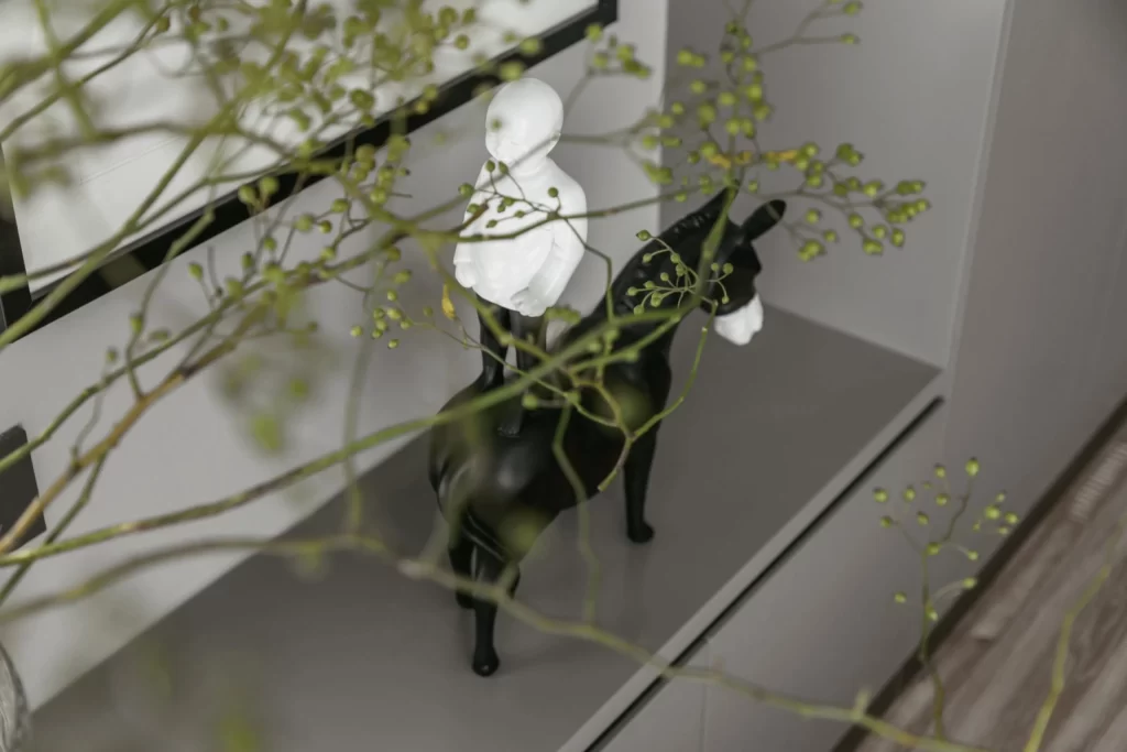 Contemporary Sculptural Artistic Monochrome Greenery