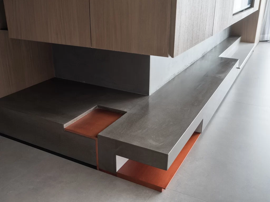 Contemporary Sleek Neutral Gray Copper Accents
