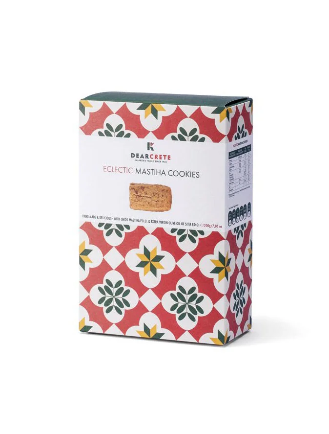 Cookie Box Red White Green Patterned Eclectic Design