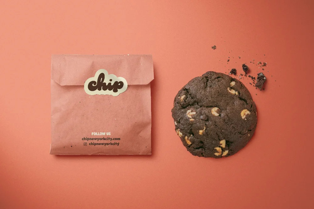 Cookie Packaging Minimalist Salmon Simple Clean Modern
