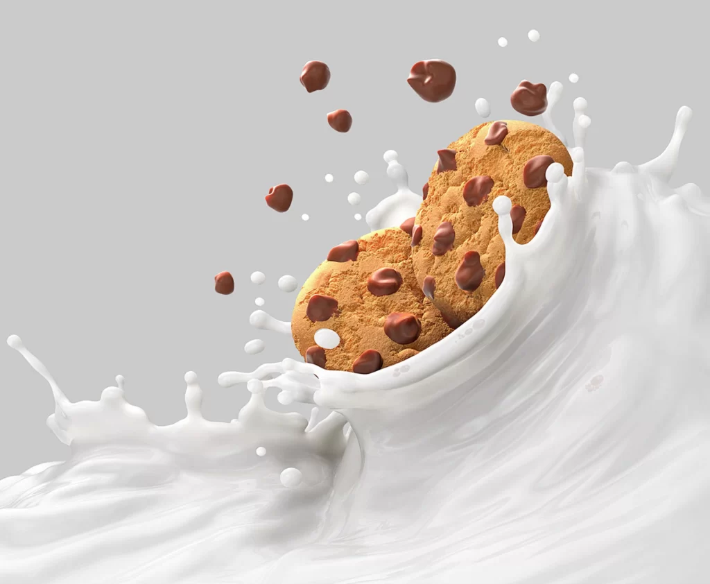 Cookies Milk Chocolate Chips Splash