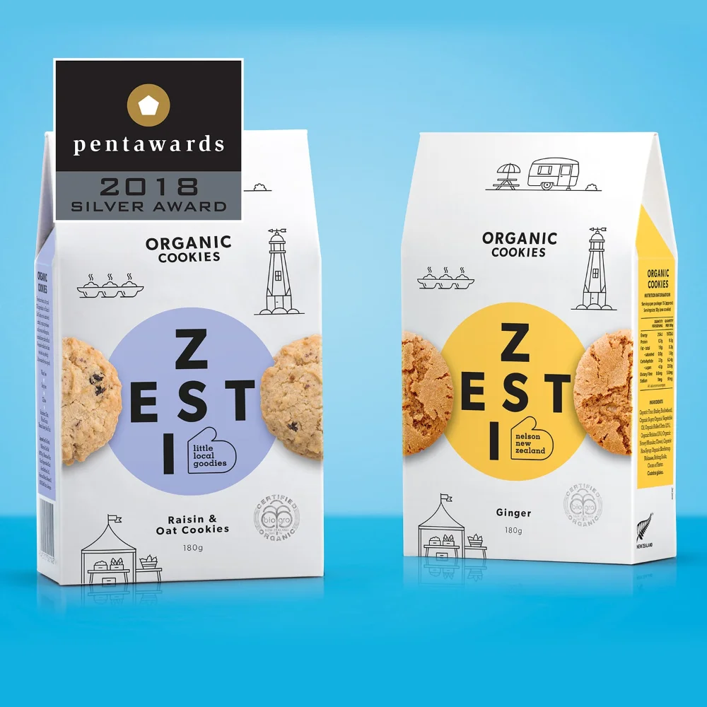 Cookies Organic Simple White Yellow Black