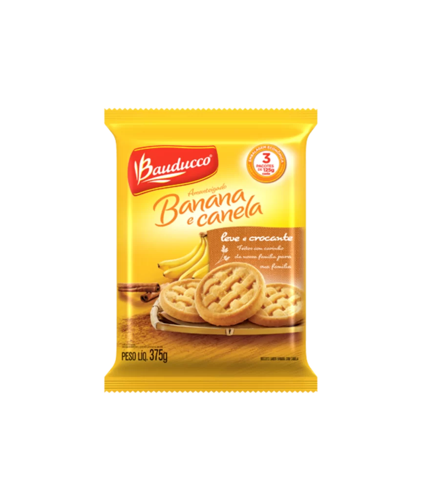 Cookies Yellow Packaging Banana Cinnamon