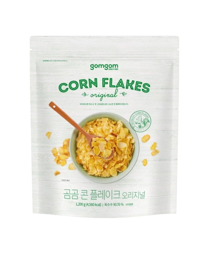 Corn Flakes Minimalistic White Green Simple