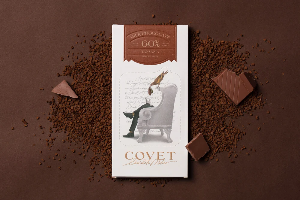 Covet Chocolate Milk Tanzania 60% Vintage Brown White