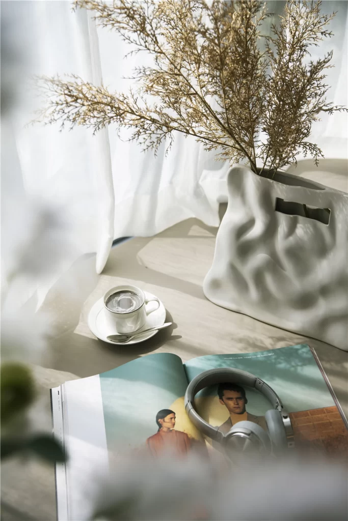 Cozy Reading Nook Neutral Tones Soft Lighting Natural Elements