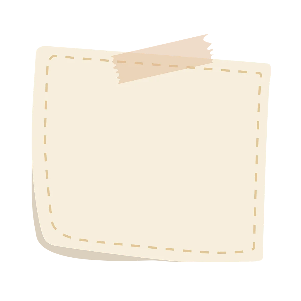 Cream Colored Paper with Brown Tape