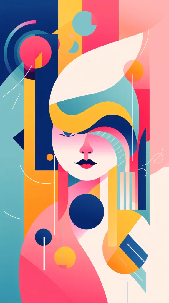Creative Abstract Geometric Shapes Multicolored