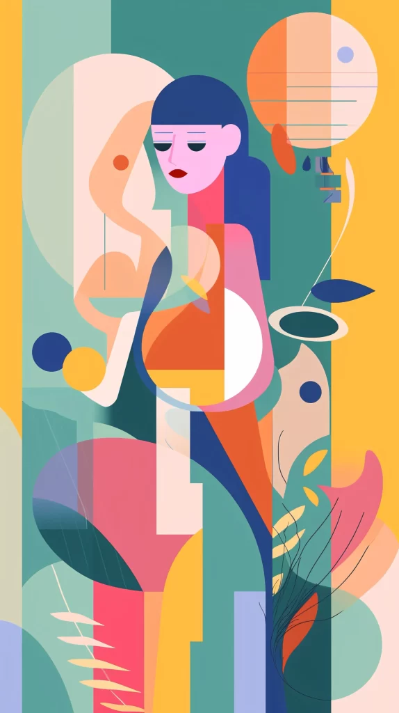 Creative Abstract Pastel Shapes Modern