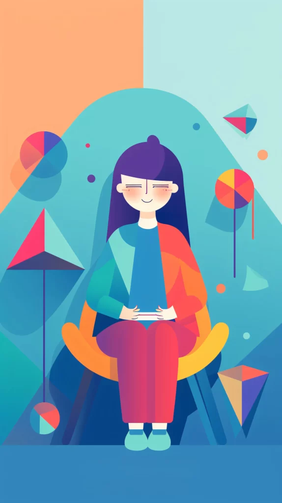 Creative Multicolored Abstract Shapes Modern