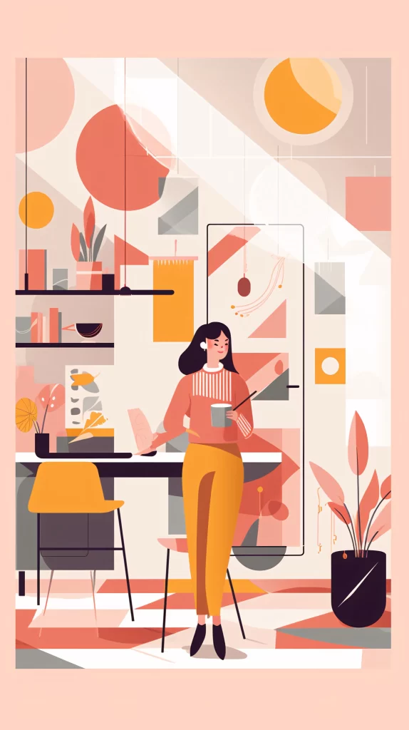 Creative Orange Yellow Abstract Vector Illustration Modern
