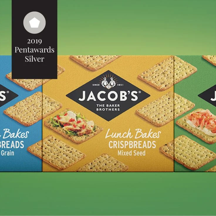 Crispbreads Modern Yellow Green Blue Typography