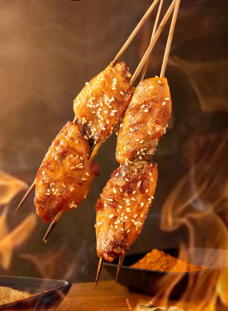 Crispy Chicken Wings Sesame Garnish Golden Brown
