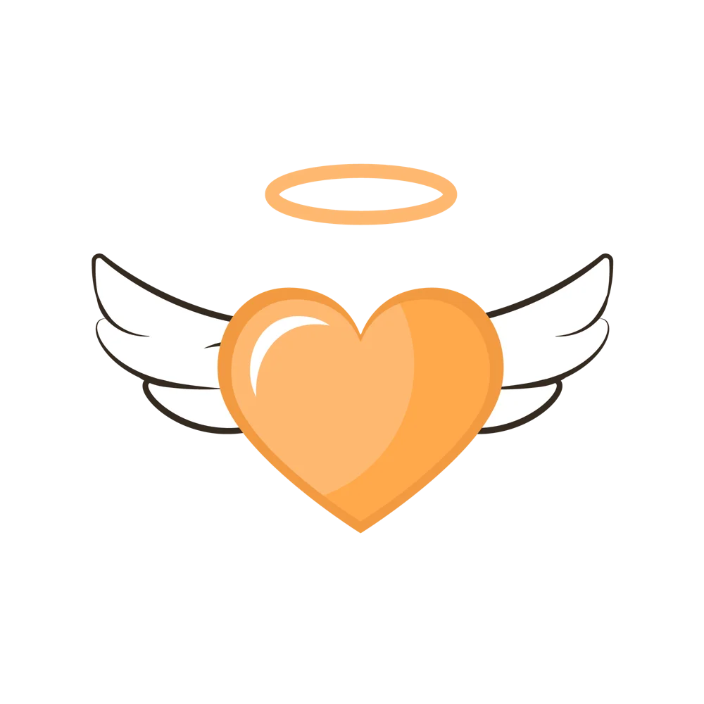 Cupid Golden Winged Heart Angel Love Symbol