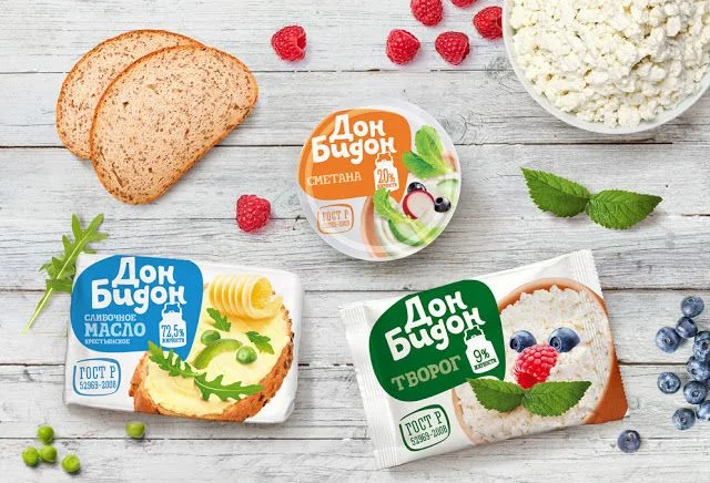 Dairy Products Colorful Fresh Ingredients Branding