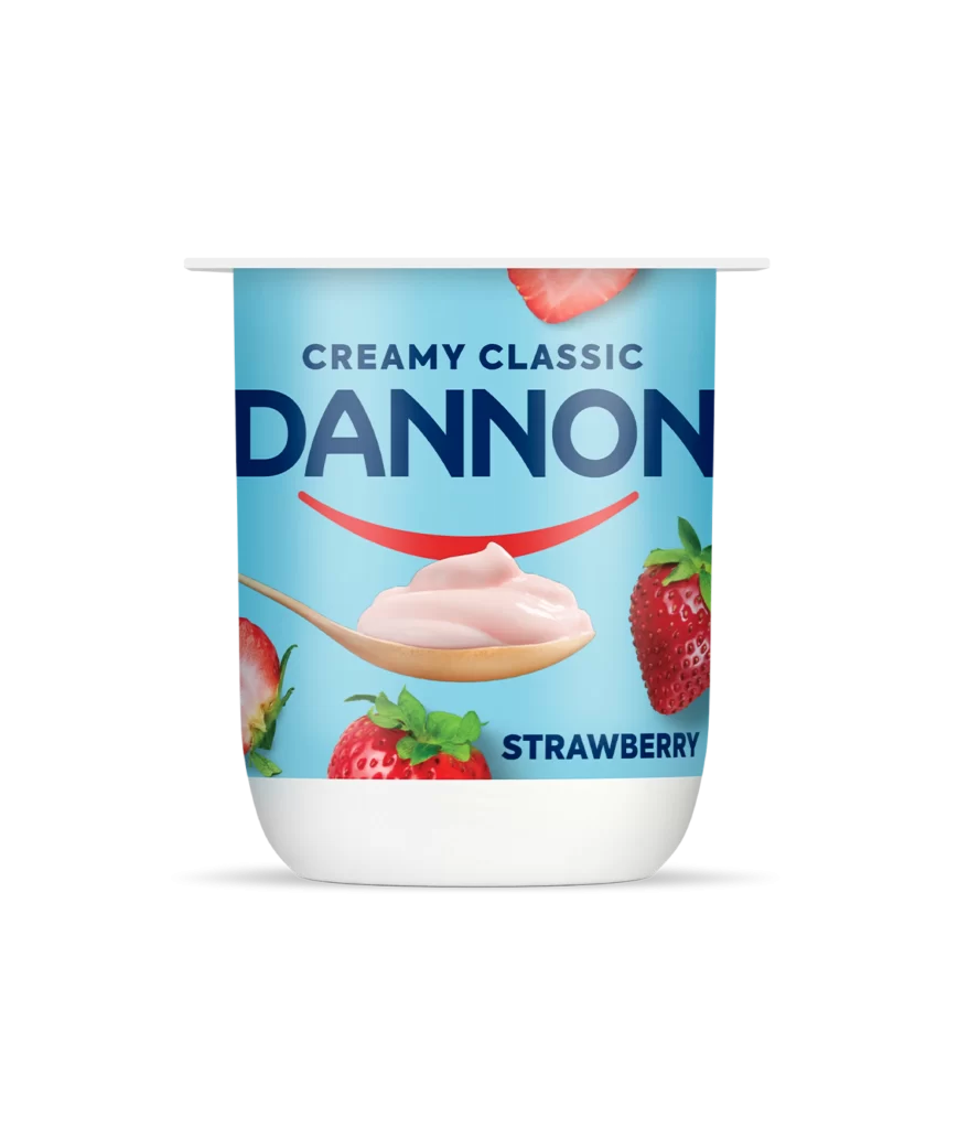 Dannon Strawberry Yogurt Packaging