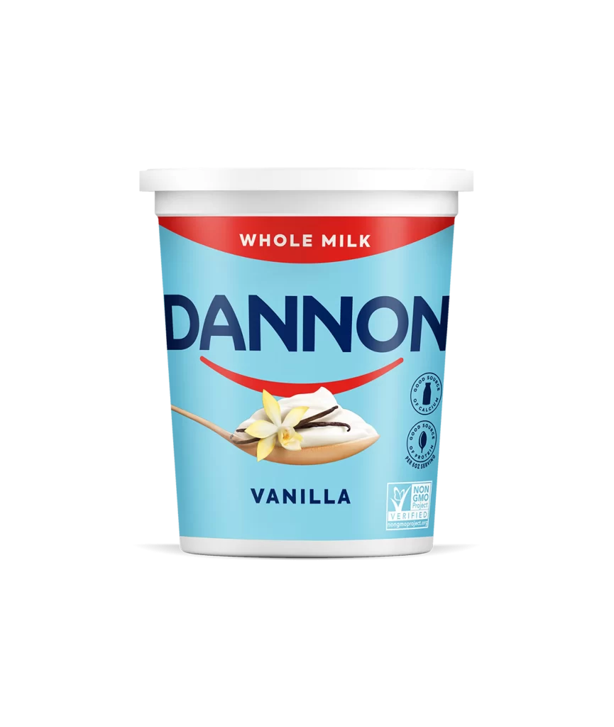 Dannon Vanilla Yogurt Container