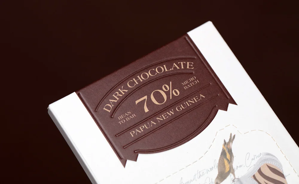 Dark Chocolate Papua New Guinea Bean to Bar Micro Batch Brown Gold