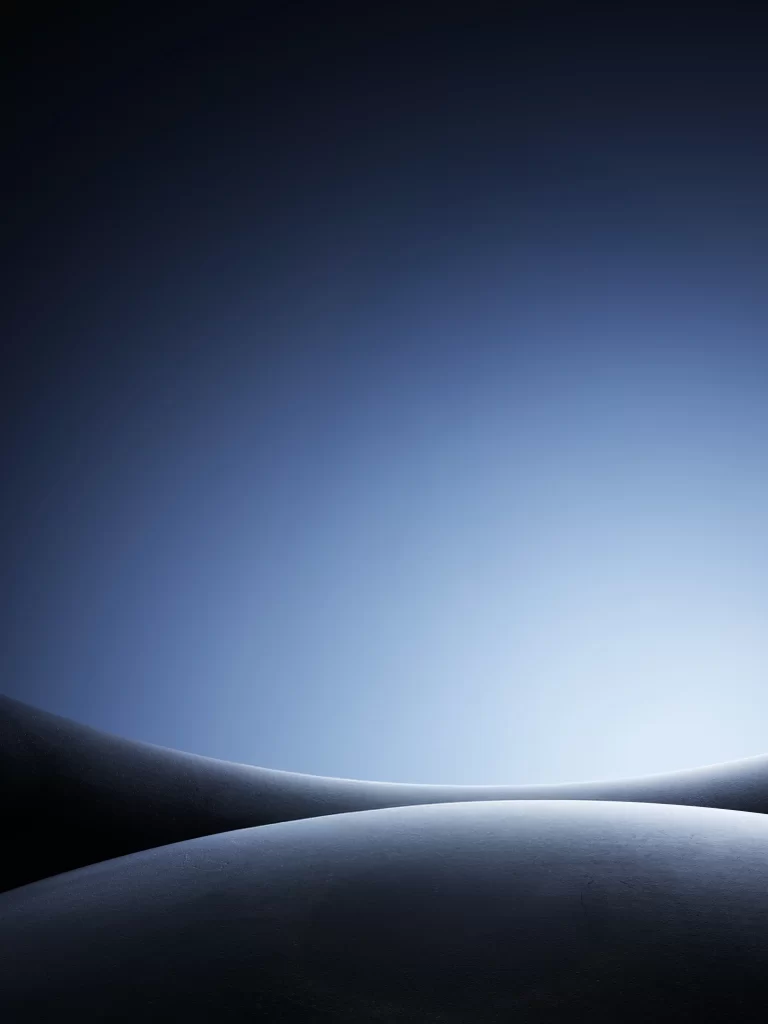 Deep Blue Gradient Horizon with Soft Hills