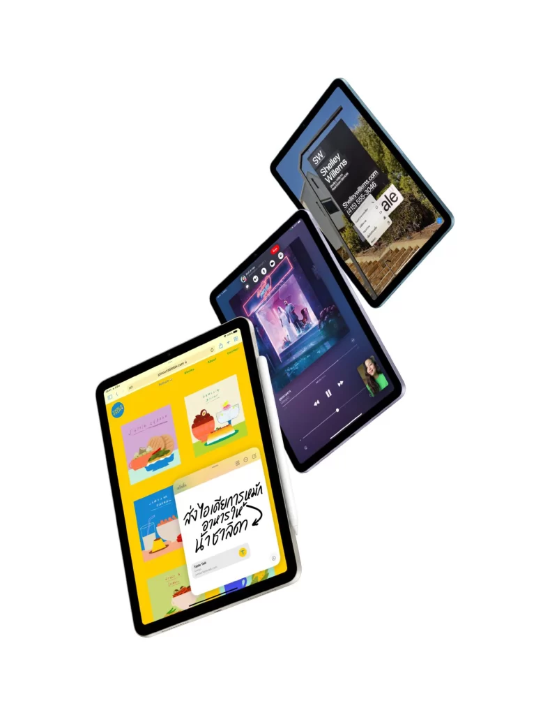 Digital Devices Tablets Floating Screenshots Interface