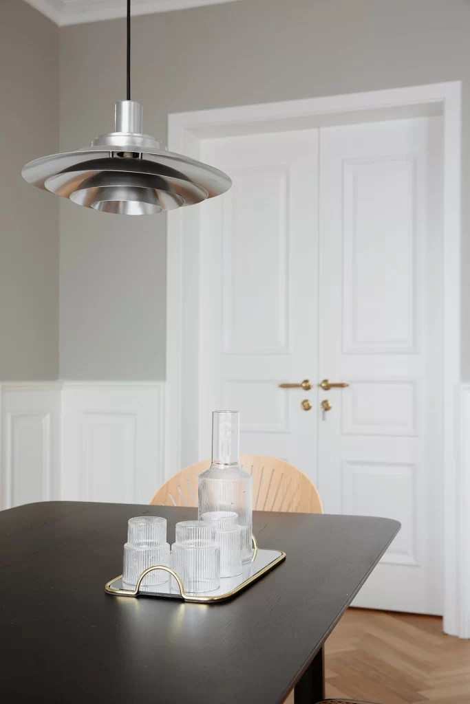 Dining Room Scandinavian Grey White Wood