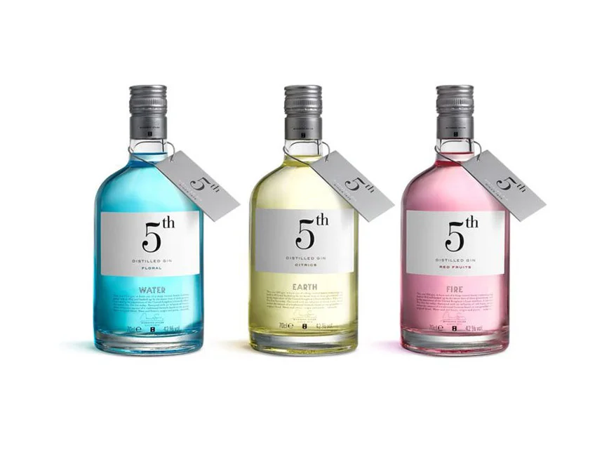 Distilled Gin Colorful Modern Minimalist Design