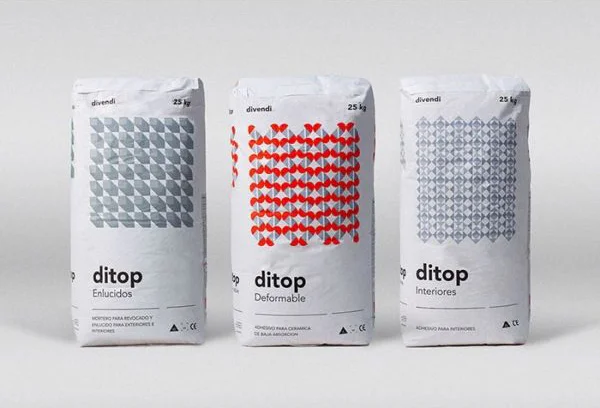 Ditop Packaging White Geometric Patterns Modern