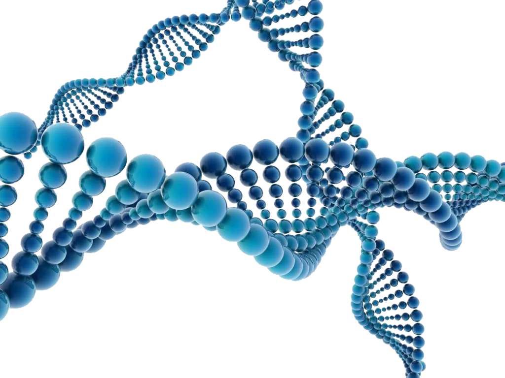 DNA Helix Blue Molecular Structure