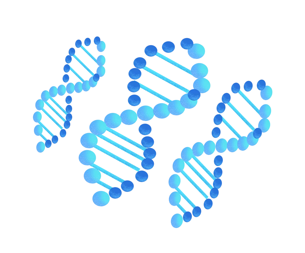 DNA Helix Blue Molecular Structure